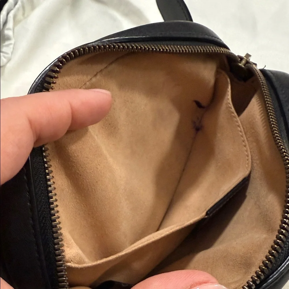 SOLD! Authentic Gucci Marmont Black Belt Bag - Picture 9 of 10